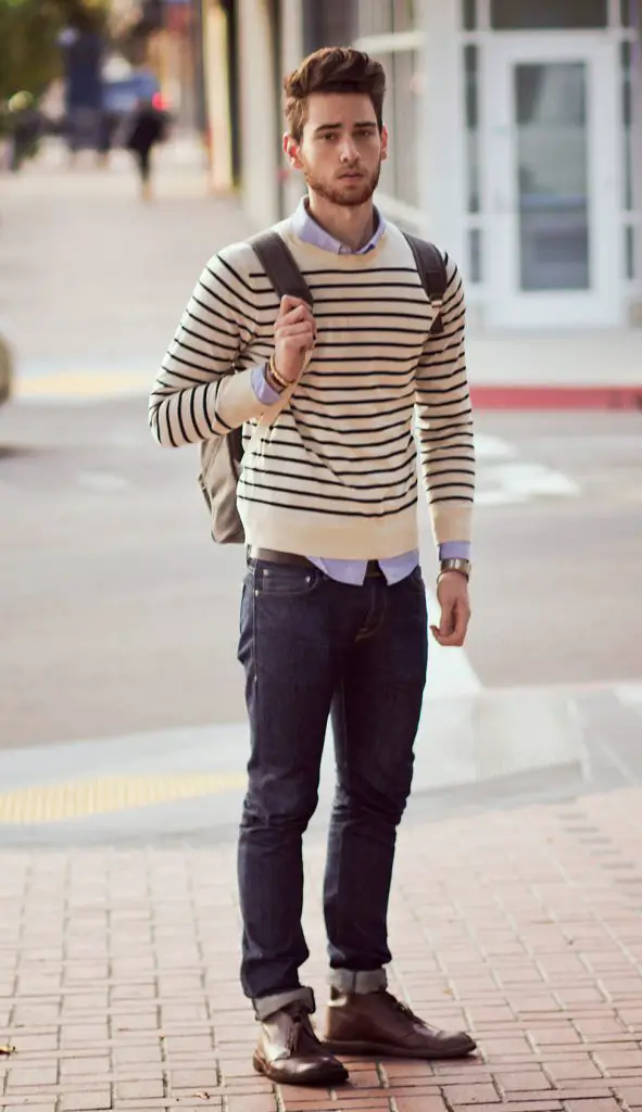 men's breton stripe outfit