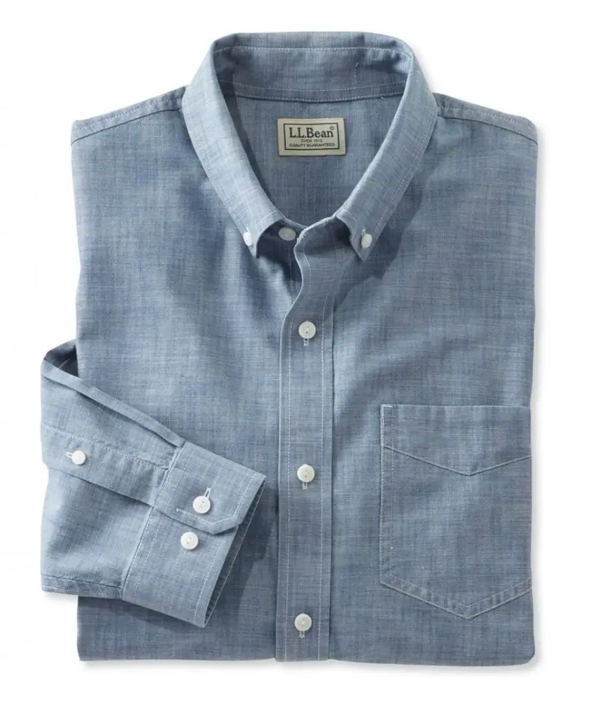 men's spring fashion chambray shirt