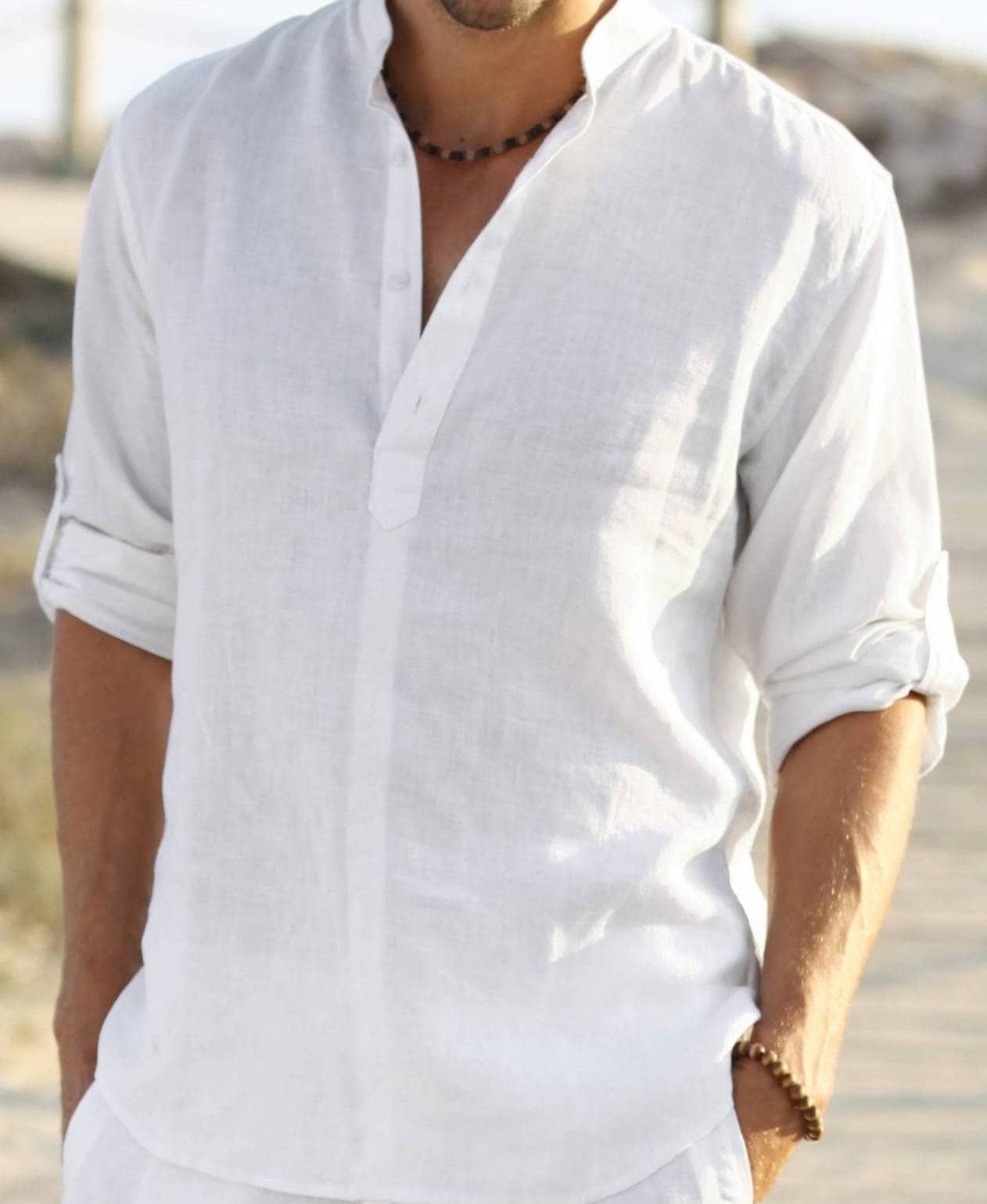 men's spring fashion linen shirt