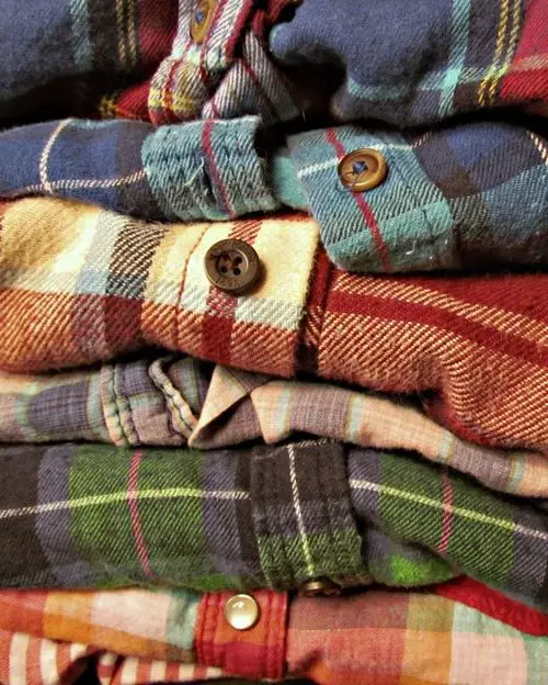 stack of flannels for fall