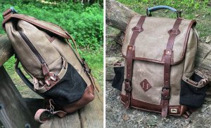 Front and side view of the Dakota Commuter bag