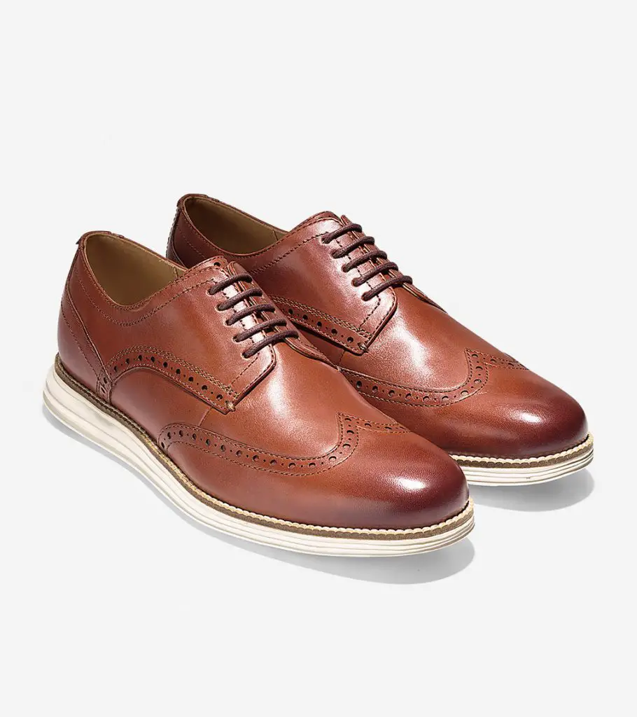 Cole Haan OriginalGrand Wingtip Oxfords Men's Dress Shoes for Winter