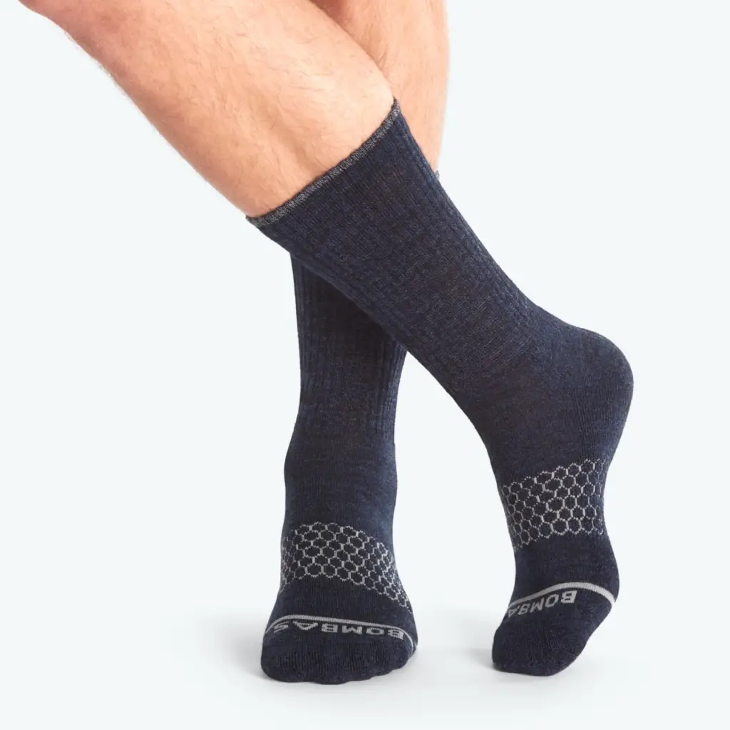 Bombas Men's Merino Wool Crew Socks Cold Weather Accessories
