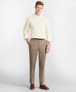 Brooks Brothers BrooksFlex Wool Trousers Men's Winter Fashion Work Wardrobe Staples