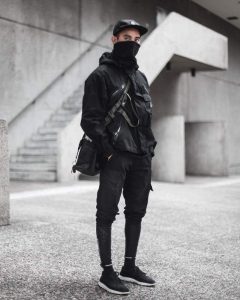 Black Urban Techwear Outfit