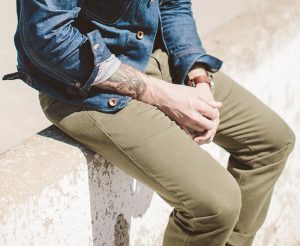 men's olive summer chinos