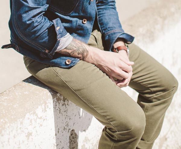 men's olive summer chinos