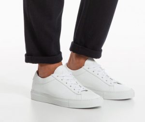minimalist white koio sneaker