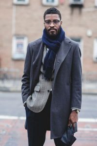 men's winter Parisian knot scarf