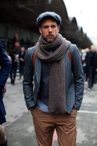 men's draped scarf