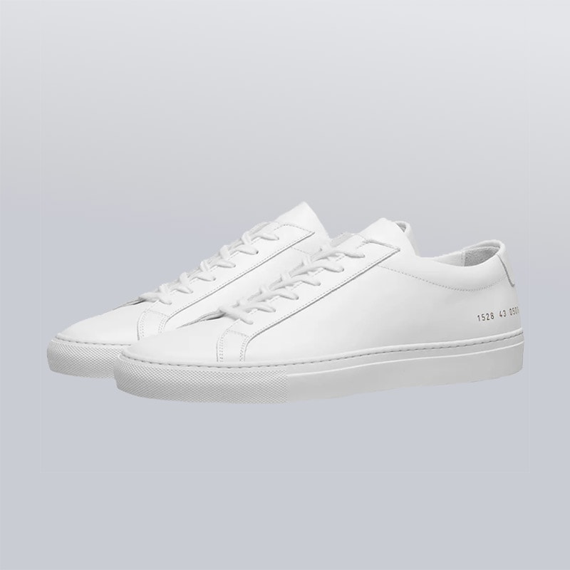 men's minimalist white sneakers