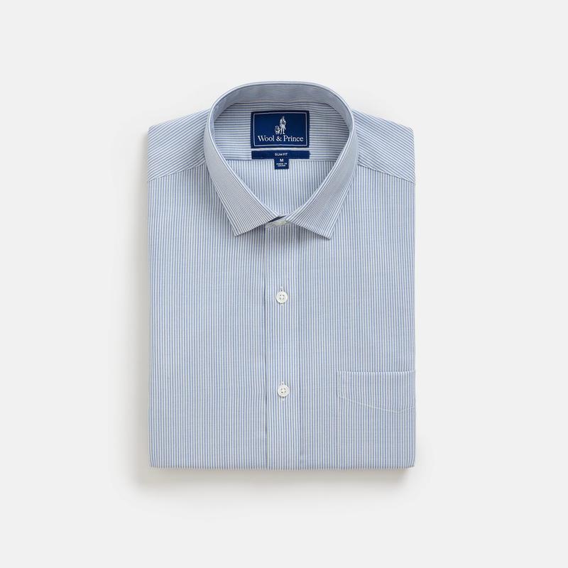 Wool and Prince Merino Wool 130 Spread Collar shirt