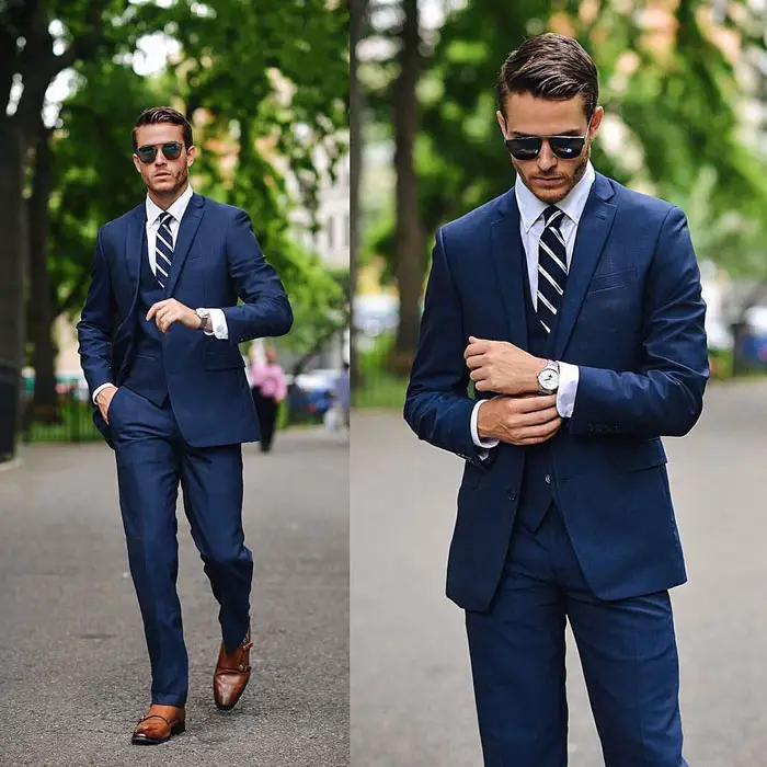 blue formal attire men