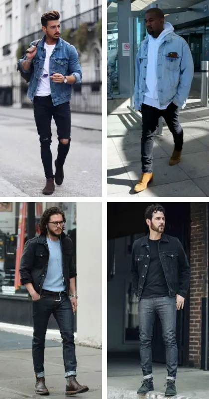 men jeans jacket outfit