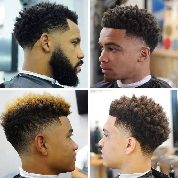 black man temp fade haircut