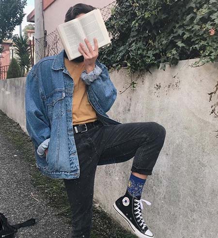 soft boy reading a book