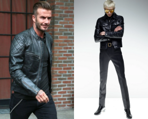David Beckham leather jacket Tom Ford men's fall 2021 fashion trends outerwear styles