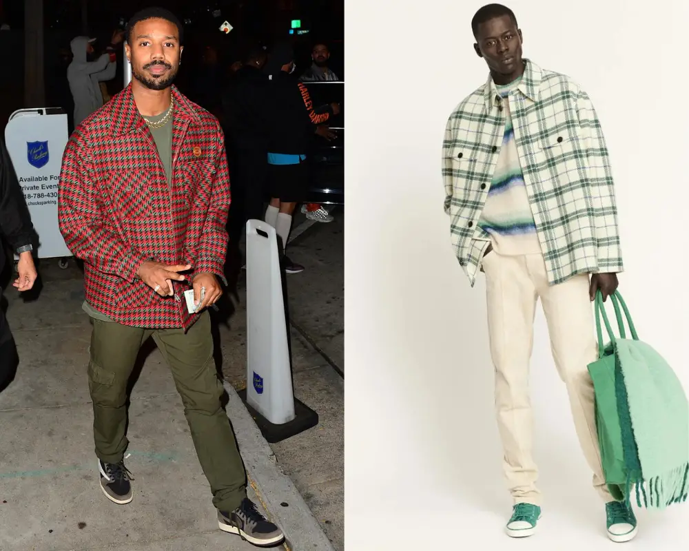 Michael B Jordan Outfits Shirt Jacket Isabel Marant Men's Fall 2021 Shacket 