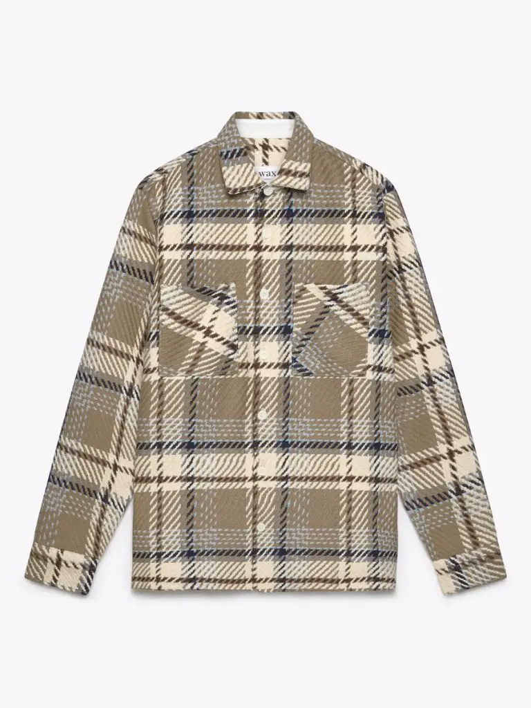 Wax London Whiting Overshirt Natural Beatnik Shirt Jackets for Men fall 2021