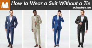 men's suit without a tie